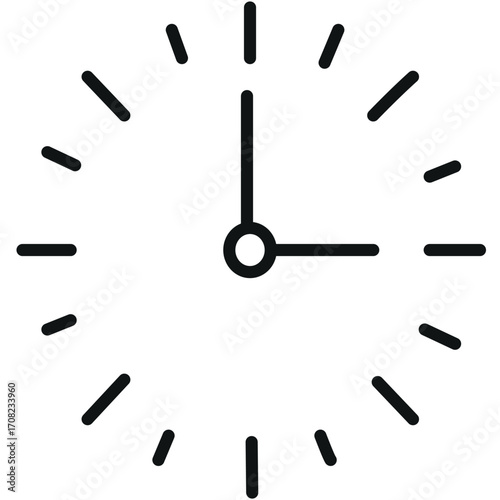 reloj simple sin números,estilo minimalista en blanco y negro.