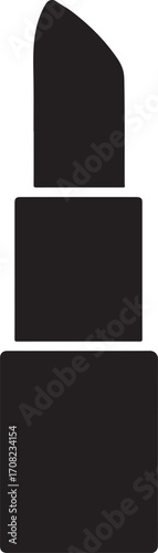 Lipstick silhouette icon design, ideal for beauty, cosmetic, fashion, and makeup branding.