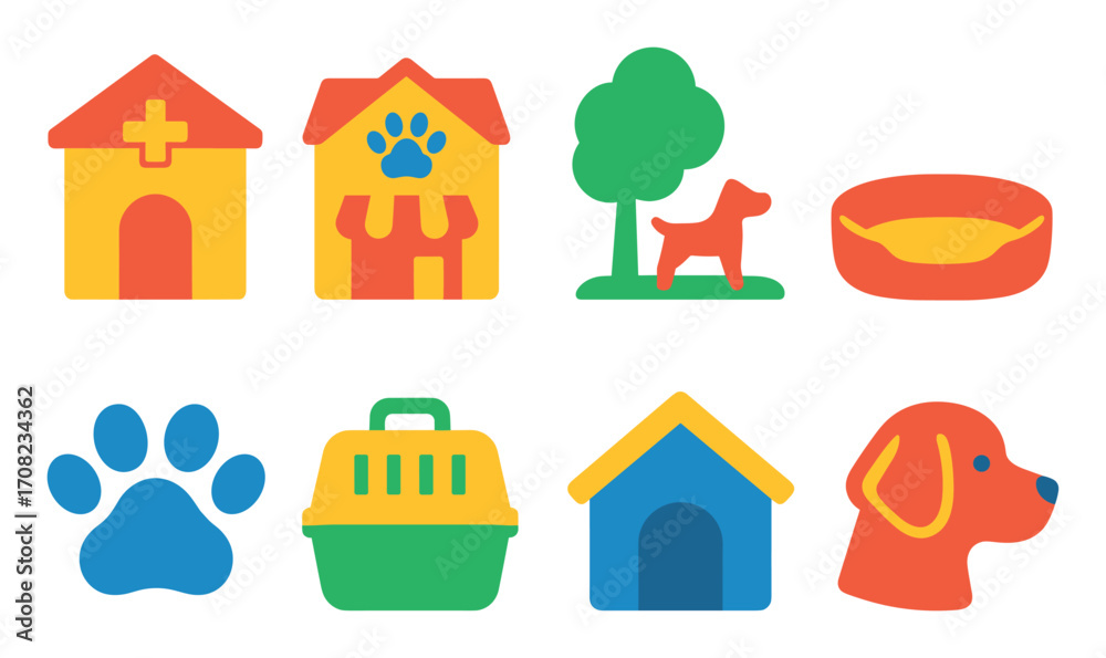 Fototapeta premium Pet Care Icons
