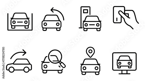 Parking Process Icons