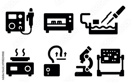 Soldering Tools Icon Set