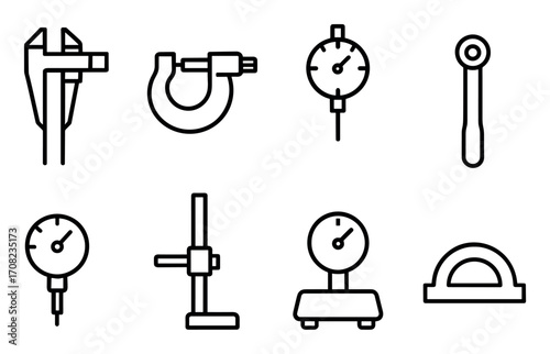 Minimalist Measuring Instruments Icons