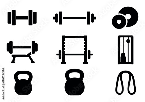Gym Equipment Icons