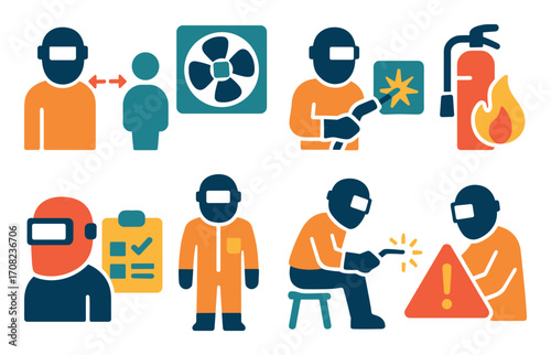 Welding Safety Icon Set
