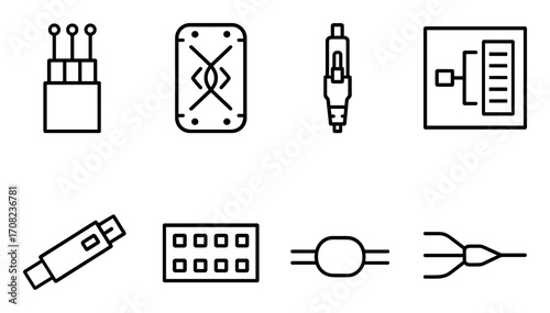 Fiber Optic Equipment Icons