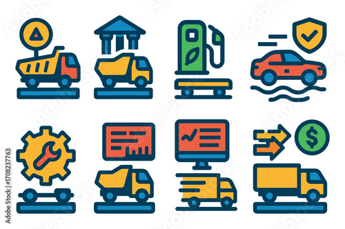 Vehicle Weighing Icons