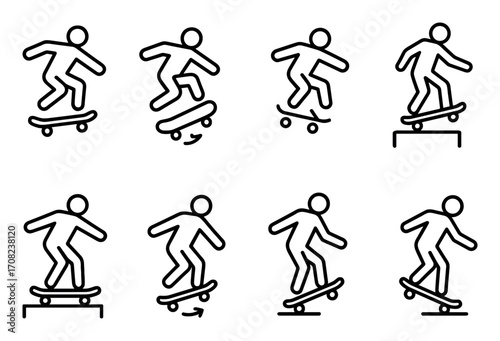 Skateboarding Trick Icons
