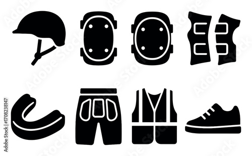 Skateboard Safety Icons