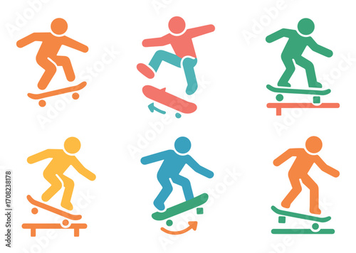Skateboard Tricks Icons