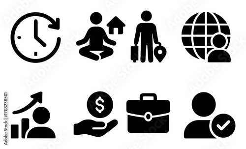 Freelancing Benefits Icons
