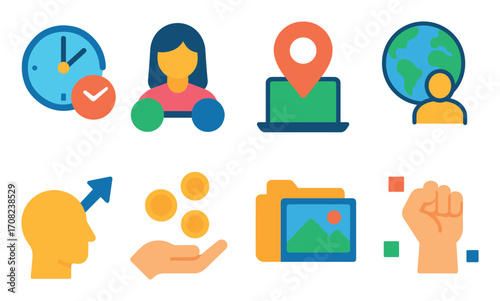 Freelancing Icons Grid