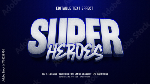 super heroes editable text effect
