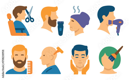 Barbershop Service Icons