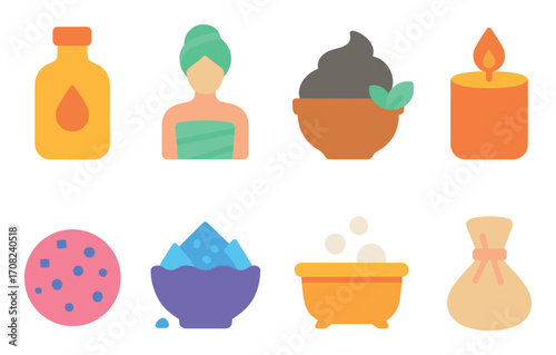Colorful Spa Icons