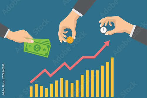 business capital support vector illustration flat concept
