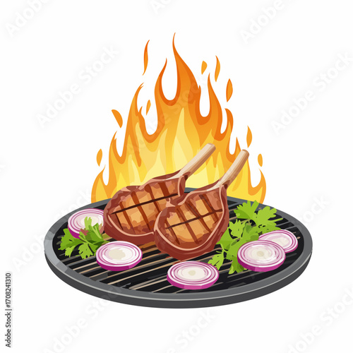 Fleisch auf einem Grill