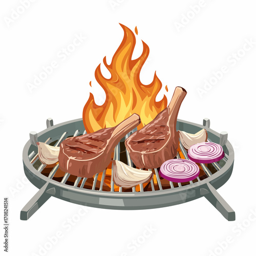 Fleisch auf einem Grill