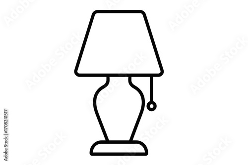Wall chandelier linear icon vector illustration for graphic design, apps, adverts, various cards, light fixture symbol, home decor element transparent background