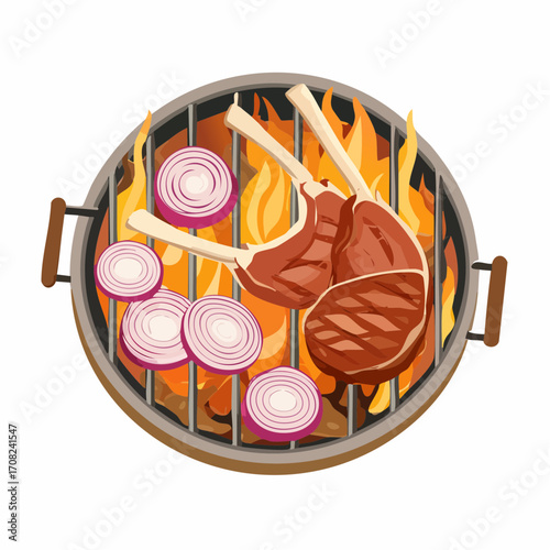 Fleisch auf einem Grill