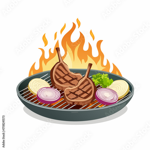 Fleisch auf einem Grill