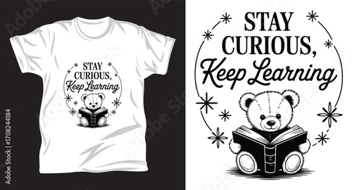 Reading graphic vector T shirt design print.