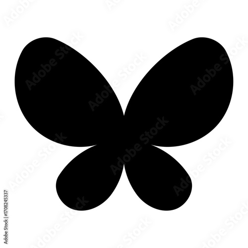Butterfly Silhouette – Simple Black Vector Illustration