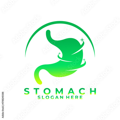 Stomach logo design vector template. Stomach modern logo icon