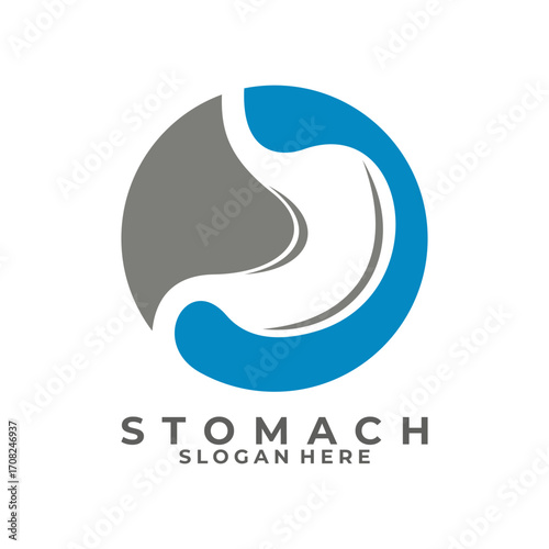 Stomach Health logo icon designs concept vector.