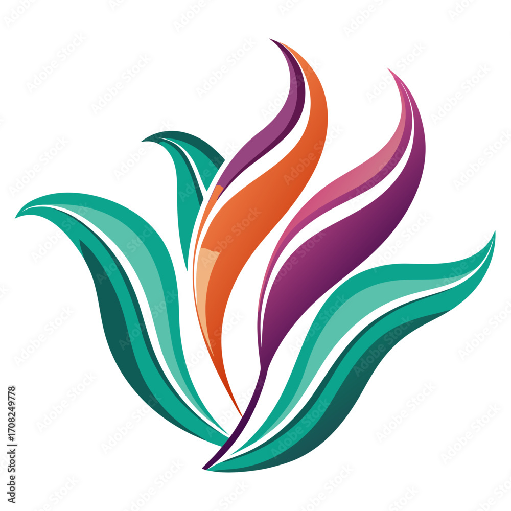 Naklejka premium abstract flower logo