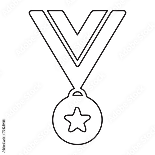 Award Medal Icon Outline