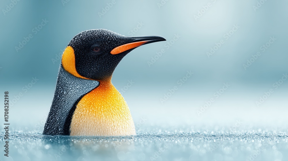 custom made wallpaper toronto digitalking penguin floating in icy cold water