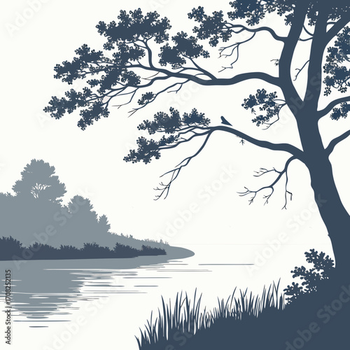 trees on the lake