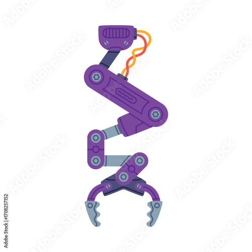 Mechanical Grip and Grabbing Machine Robotic Tool Vector Illustration