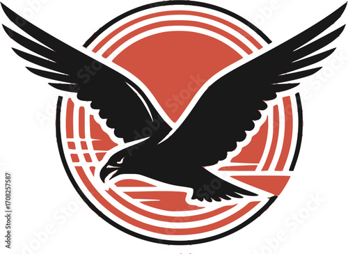 Eagle airline logo vector illustration aviation symbol bird emblem travel brand icon