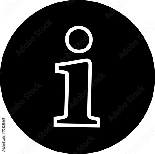 Info icon vector. Information symbol, help notification for interfaces, tooltips, or instructional UI designs