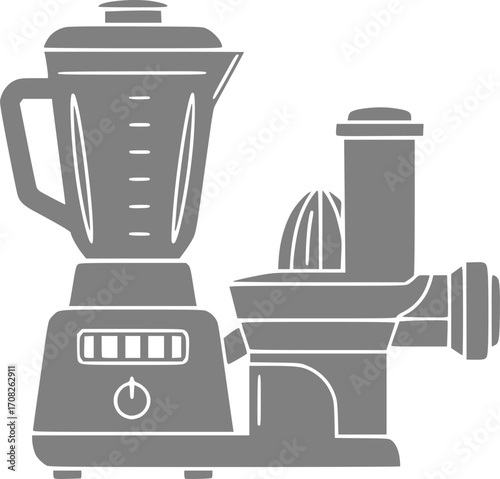 Kitchen blender icon smoothie maker food processor juicer kitchen appliance vector graphic