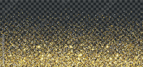 Seamless shiny background with gold glitter. Golden shiny background adds a festive and glamorous mood. Shimmering abstract wallpaper is perfect for luxury design projects.