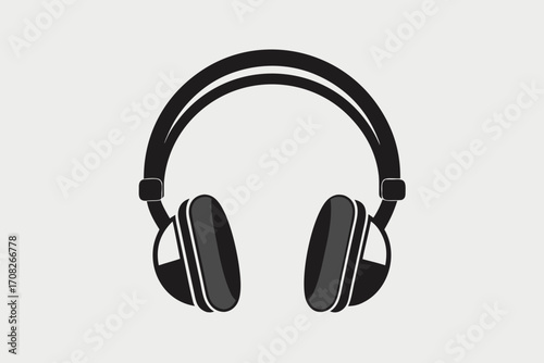 Headphones isolated on white background for music and audio listening