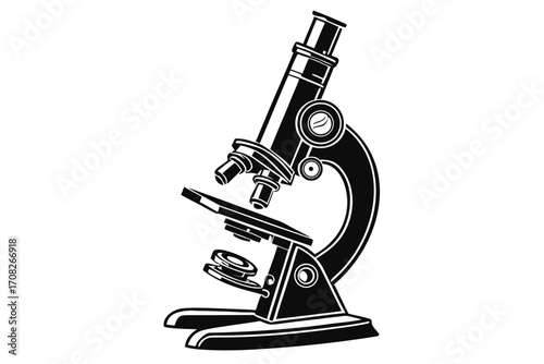 microscope isolated on white