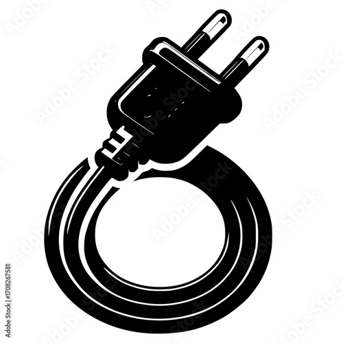 A two pin plug vector image illustration 