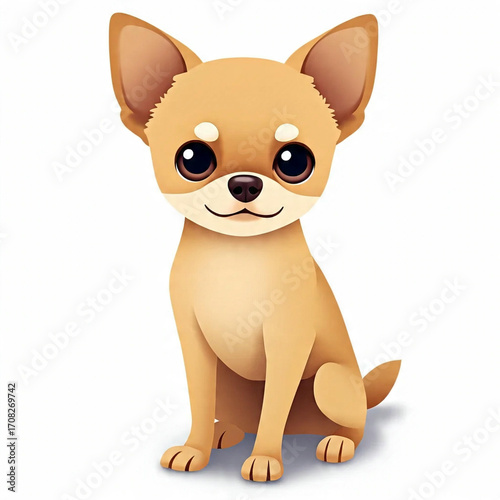 A drawing of cute chihuahua dog