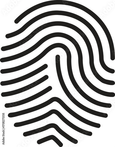 Fingerprint Icon - Biometric Security and Personal Identity Symbol
