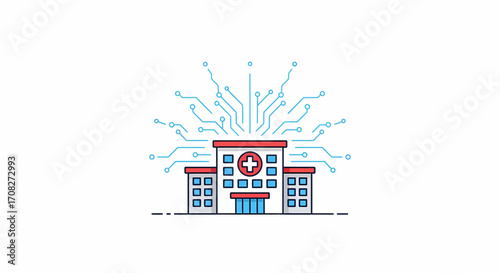 Digital Health Connectivity Emerging From A Futuristic Hospital Design