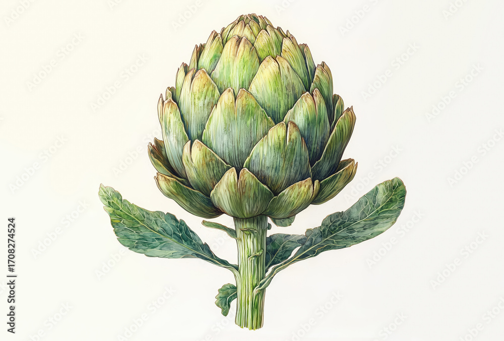 Fototapeta premium Artichoke, organic vegetable, sketch. Vintage retro print, artichoke food, botanic ink style drawing, linear drawing, engrave old school. Sketch artwork silhouette artichoke. Illustration