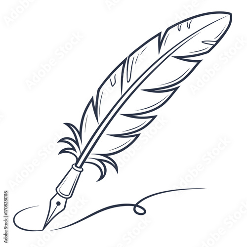 Elegant Quill Pen Illustration