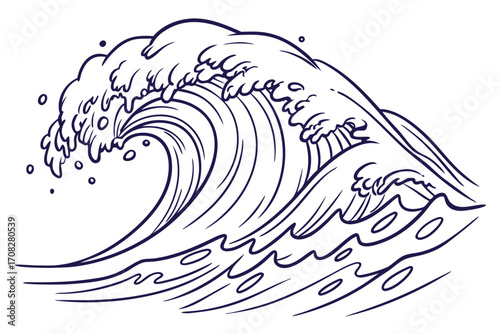 vector illustration of a wave