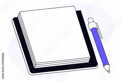 notebook and pen