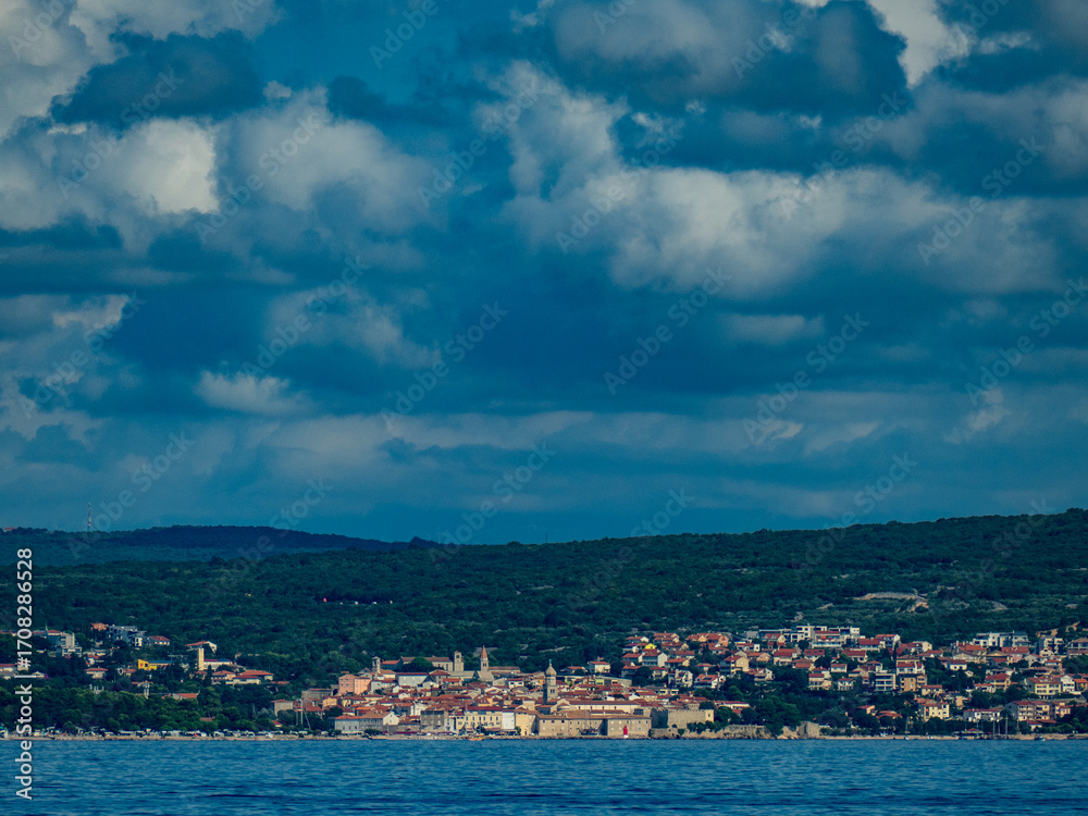 Fototapeta premium Kroatische Küstenlandschaft der Insel Krk