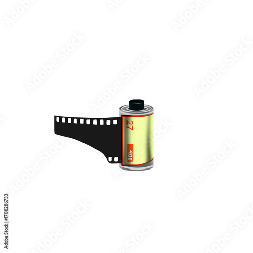 Illustration of a 27 mm film roll for photography