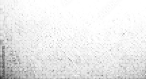 Halftone dotted grainy texture. Vector gradient spotted abstract grunge background
